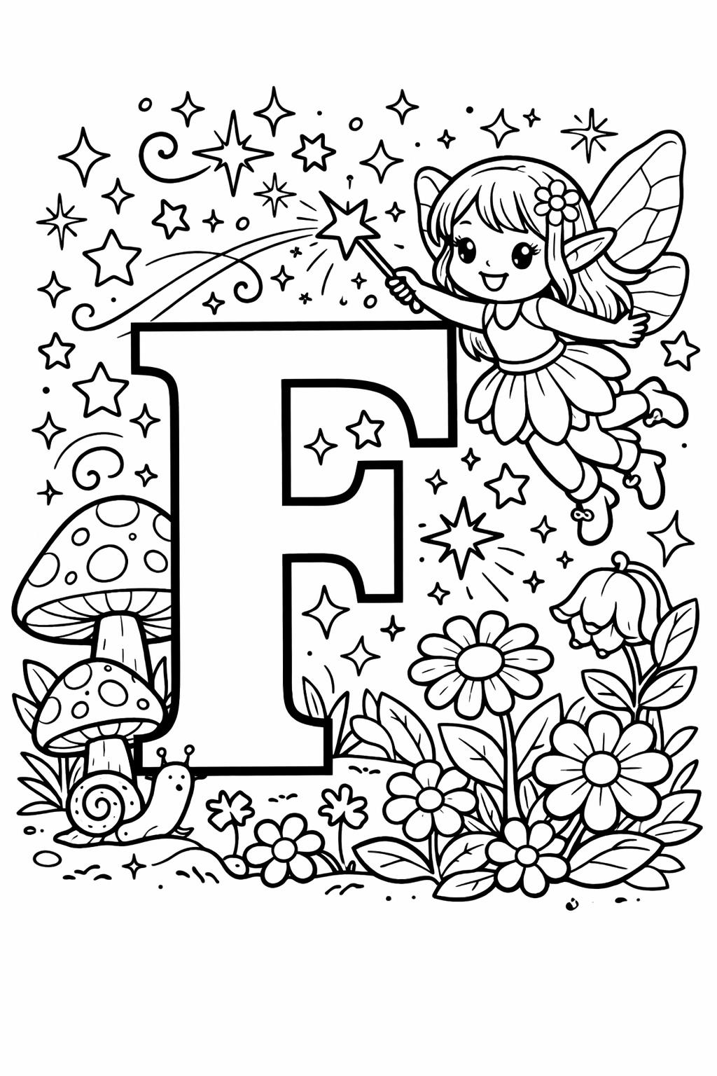 F is for frog coloring page | amphibian alphabet activity | learning worksheet