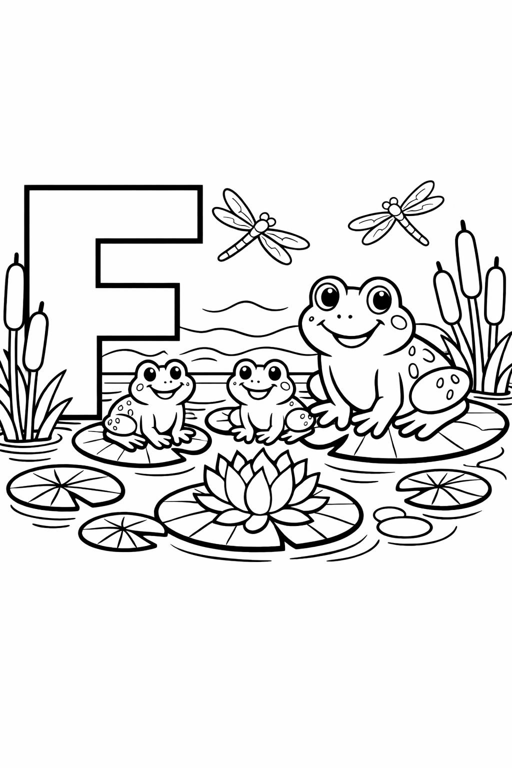 letter F printables coloring page | preschool alphabet worksheet | fun educational printable