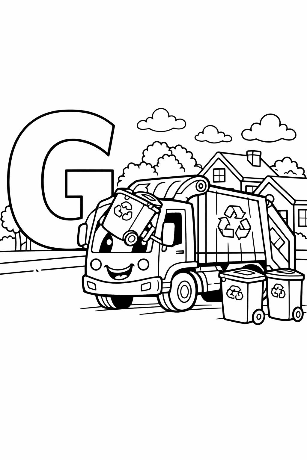 decorative letter G page | patterned alphabet design | creative coloring activity