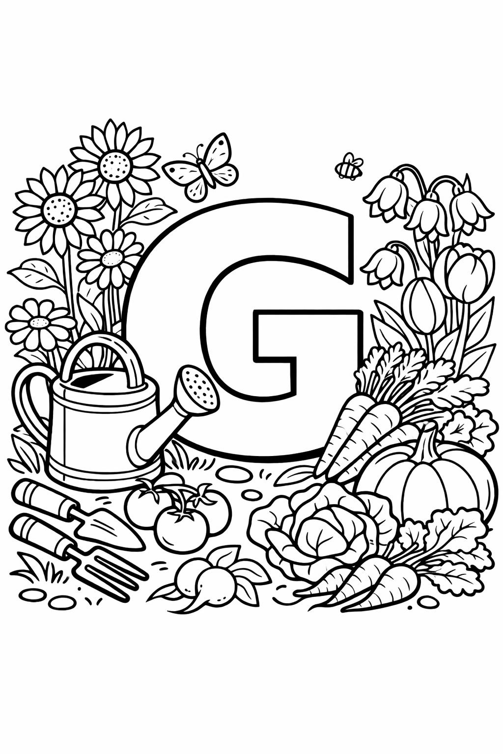 letter G classroom page | educational alphabet artwork | kids coloring activity