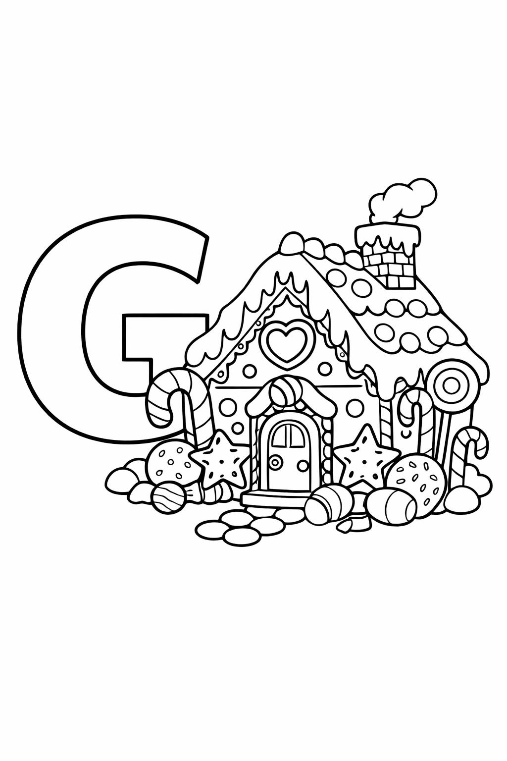 simple letter G coloring page | easy alphabet outline | beginner coloring activity