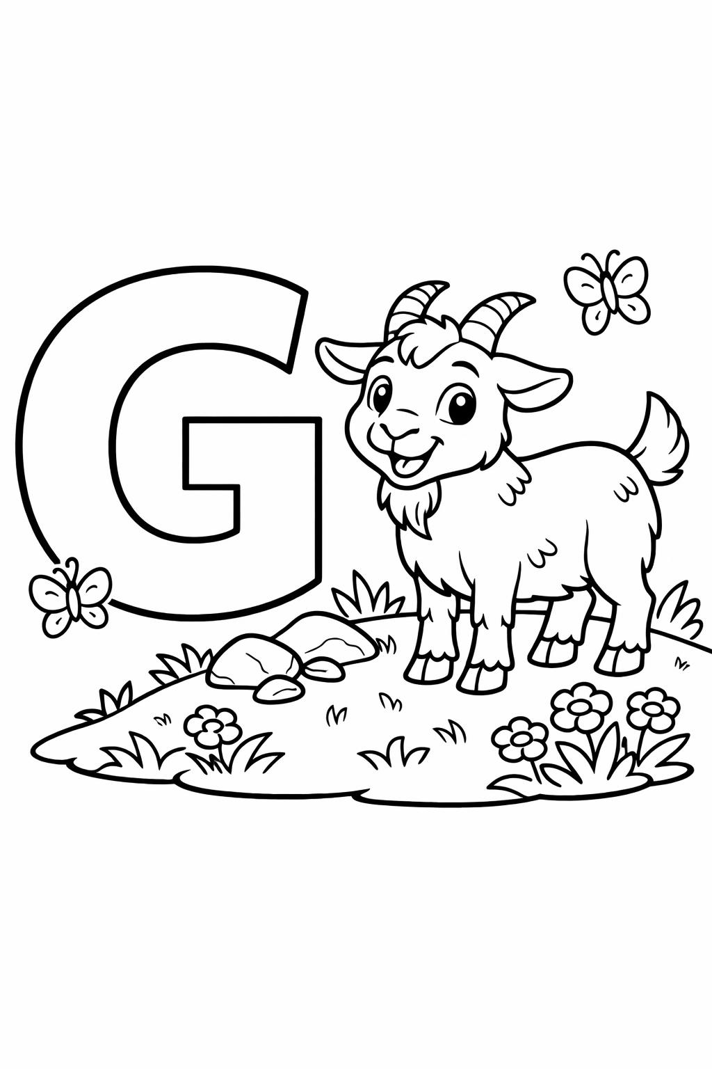G is for guitar coloring page | musical instrument alphabet | creative kids activity