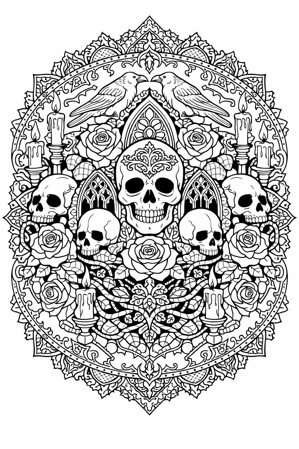 demon coloring page | terrifying supernatural creature | horror artwork