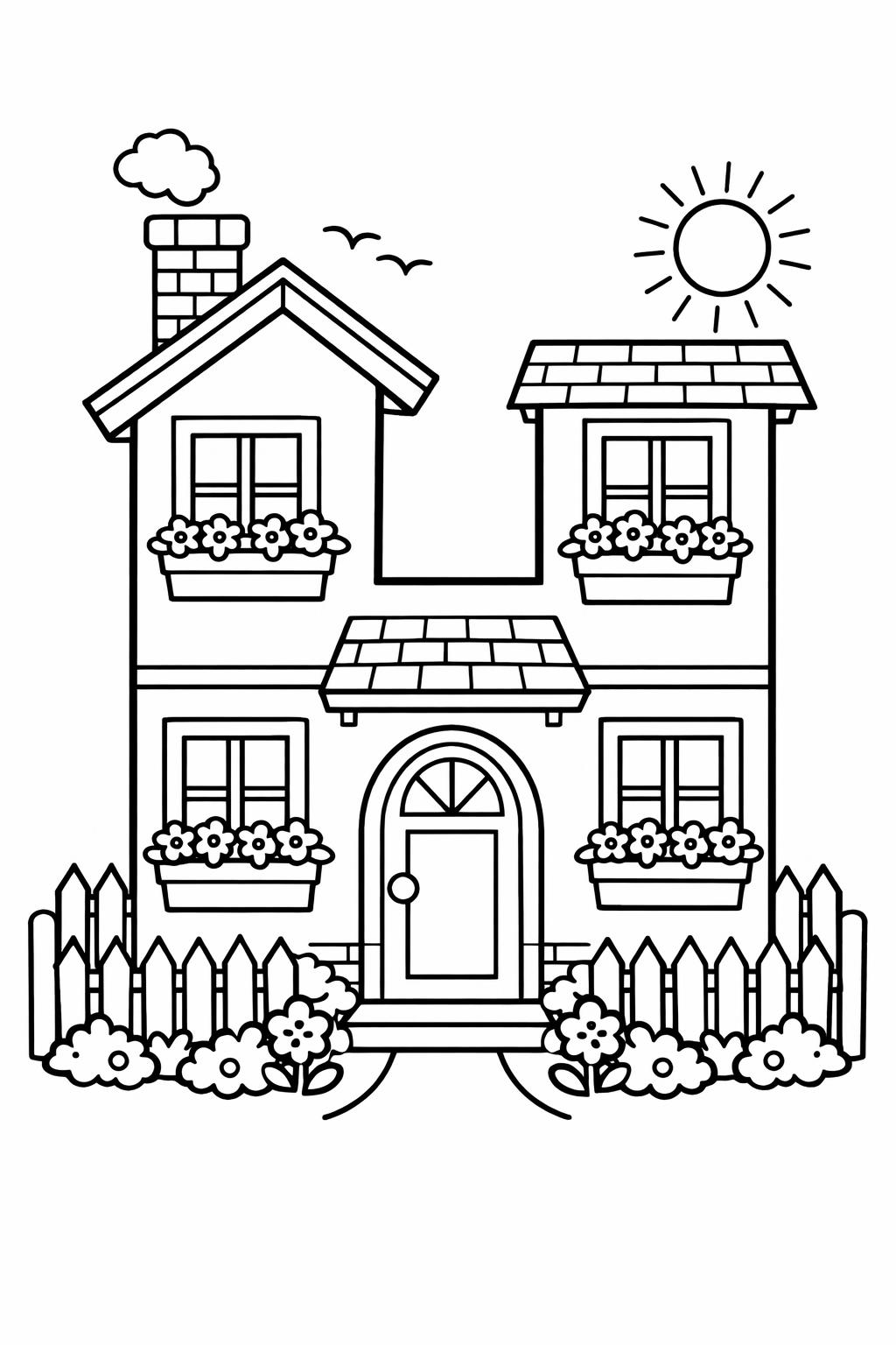 H is for hamburger coloring page | food alphabet activity | playful coloring page