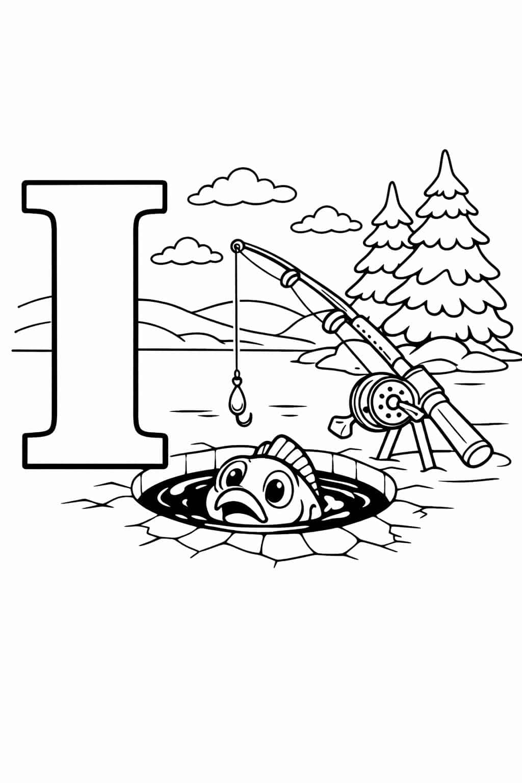 fun letter I worksheet | alphabet recognition activity | printable learning page