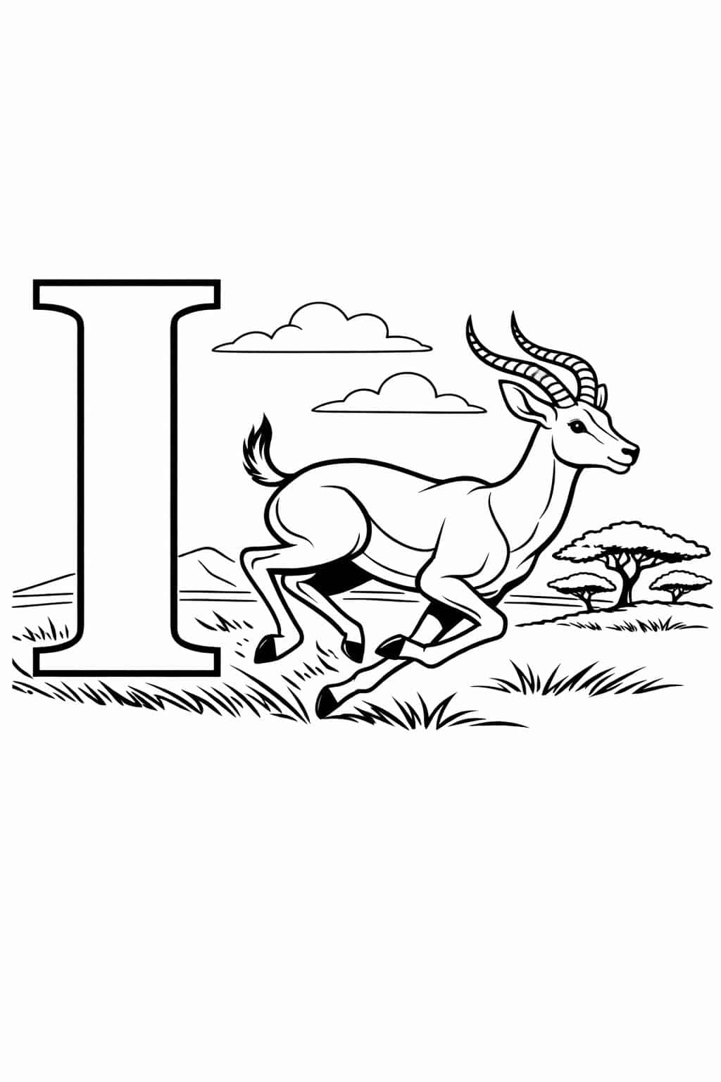 letter I classroom page | educational alphabet artwork | kids coloring activity
