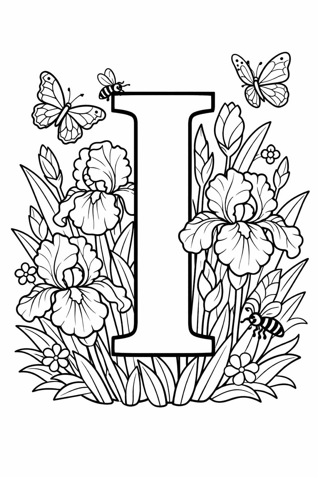 letter I printable coloring page | preschool alphabet worksheet | fun educational printable