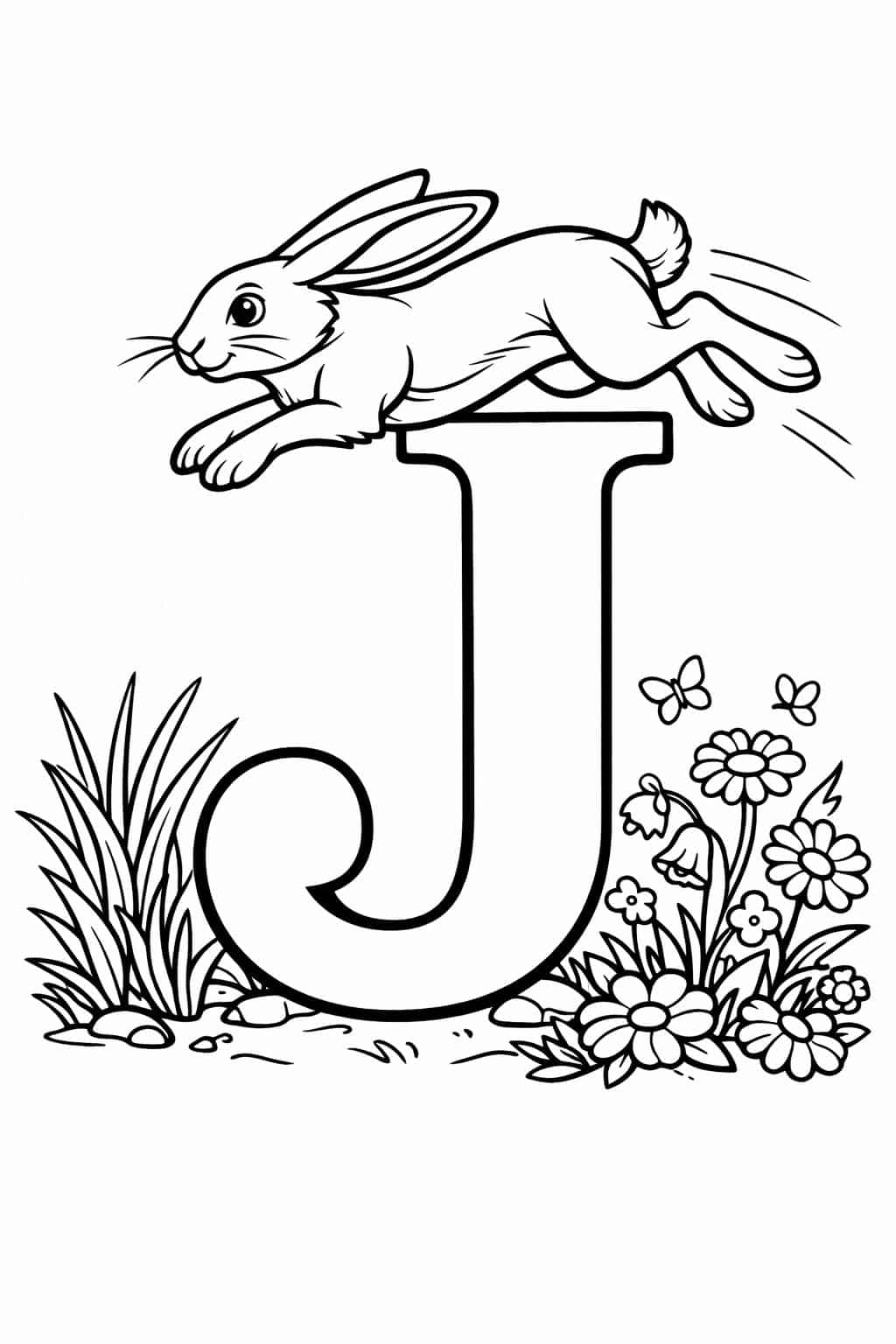letter J and jar page | object themed alphabet activity | kids coloring page