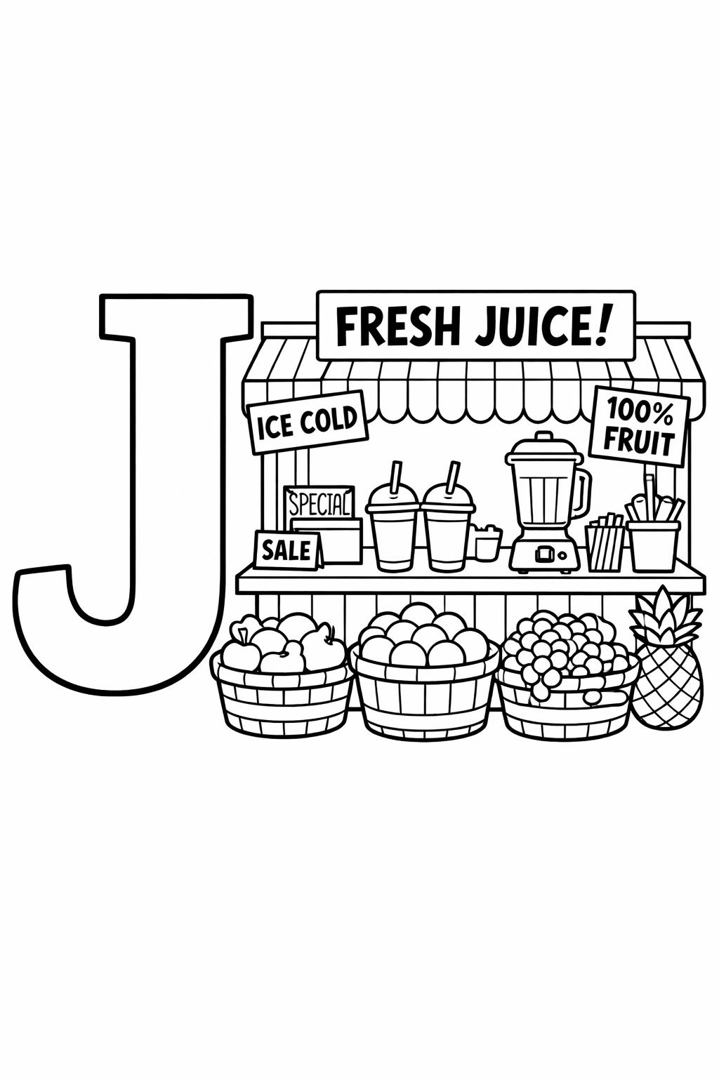 letter J mandala coloring page | decorative alphabet pattern | relaxing coloring sheet
