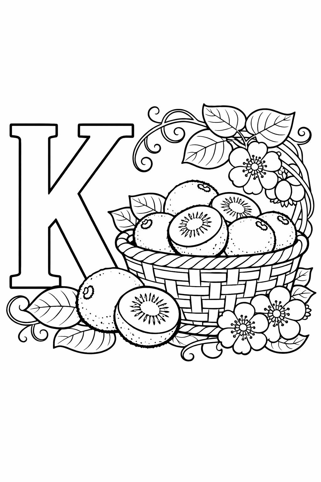 letter K printable coloring page | preschool alphabet worksheet | fun educational printableSelect 89 more words to run Humanizer.