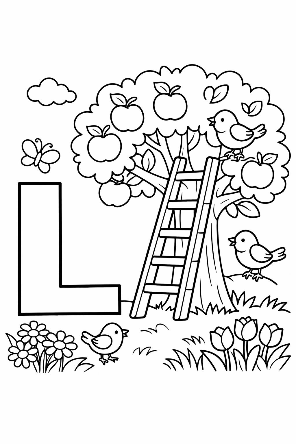 fun letter L worksheet | alphabet recognition activity | printable learning page