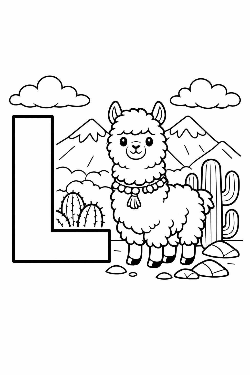 letter L classroom page | educational alphabet artwork | kids coloring activity