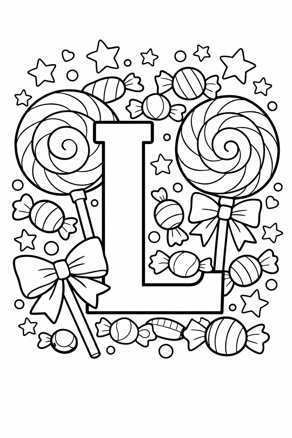 L is for ladybug coloring page | insect alphabet activity | learning worksheet