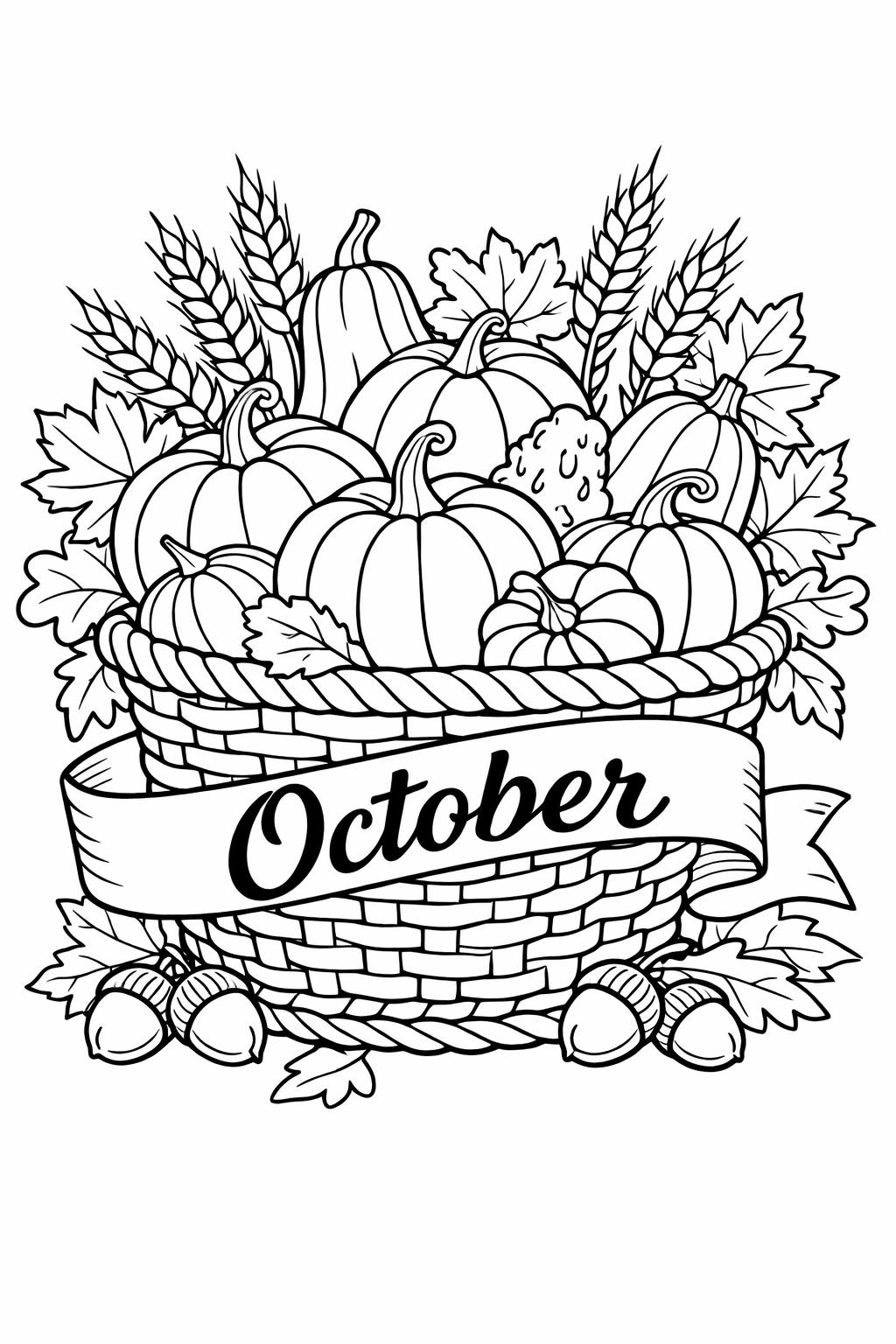 Halloween coloring page | spooky October fun | festive coloring sheet