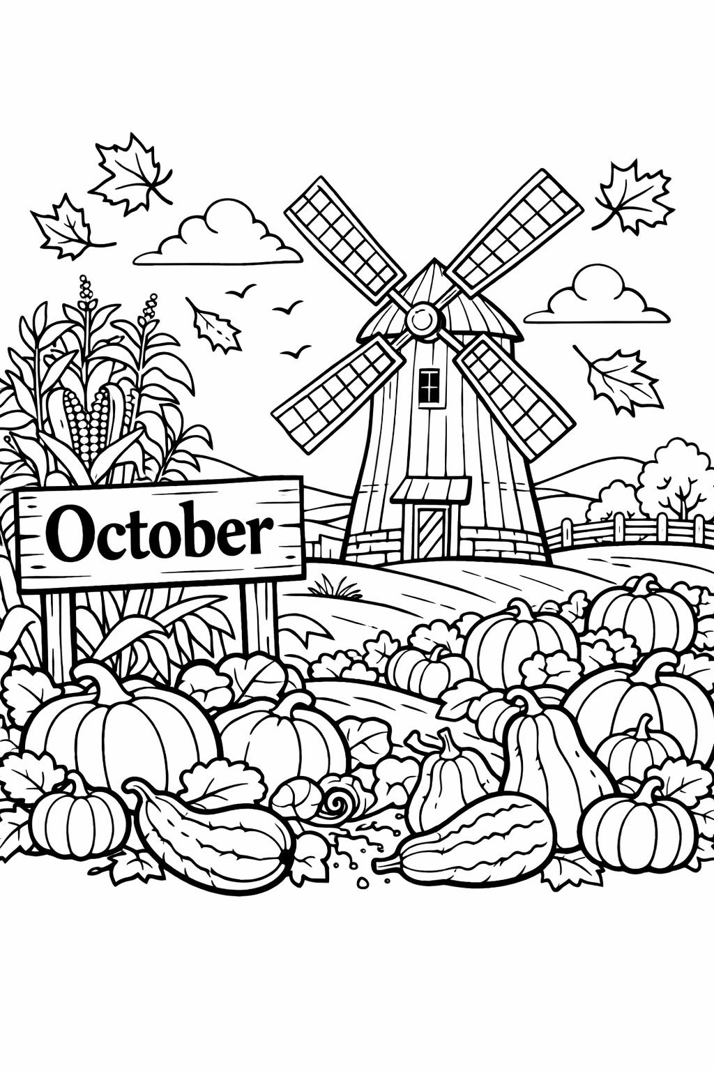 black cat coloring page | Halloween pet illustration | autumn activity page