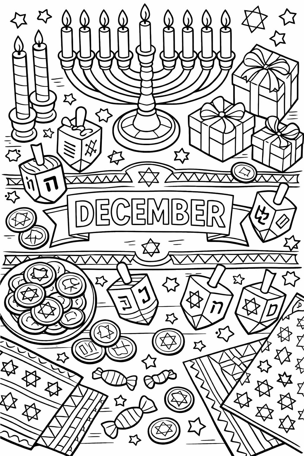 Christmas bell coloring page | traditional holiday decoration | seasonal artwork
