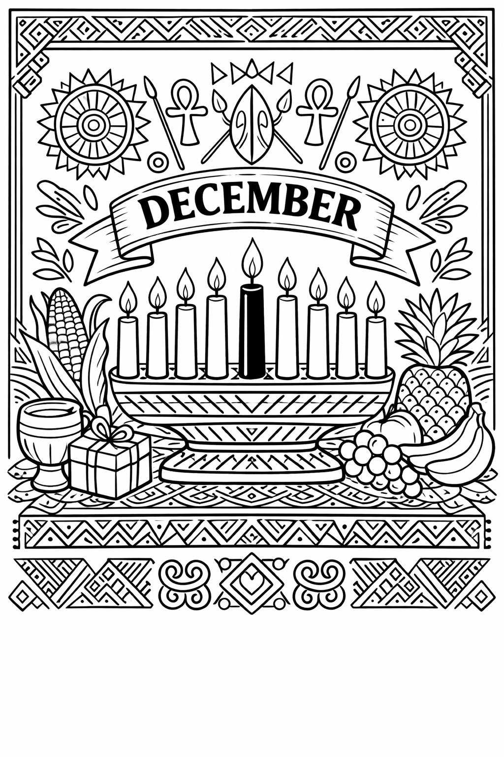 Santa Claus coloring page | Christmas character illustration | festive kids activity