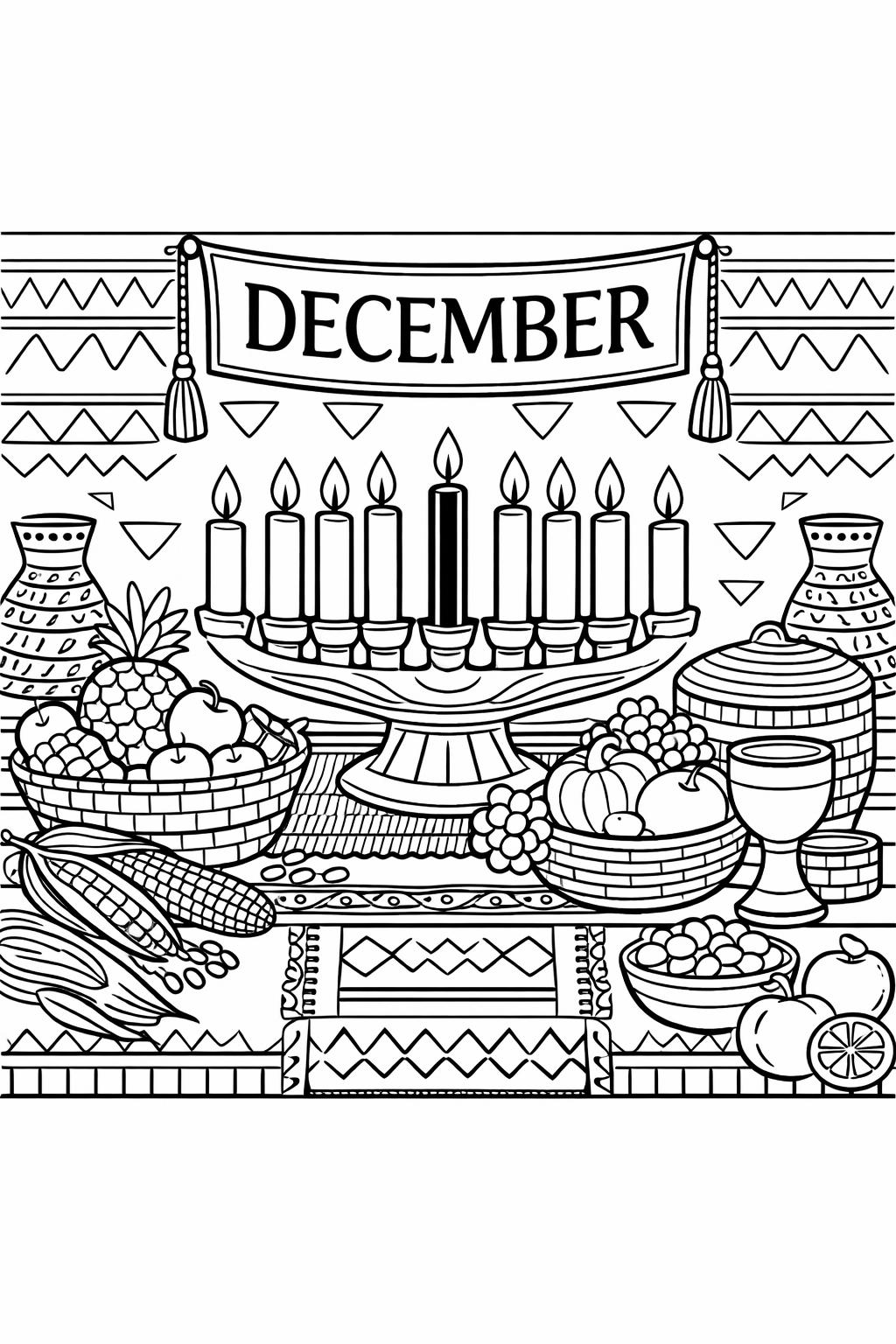 nativity coloring page | Christmas story illustration | printable holiday activity