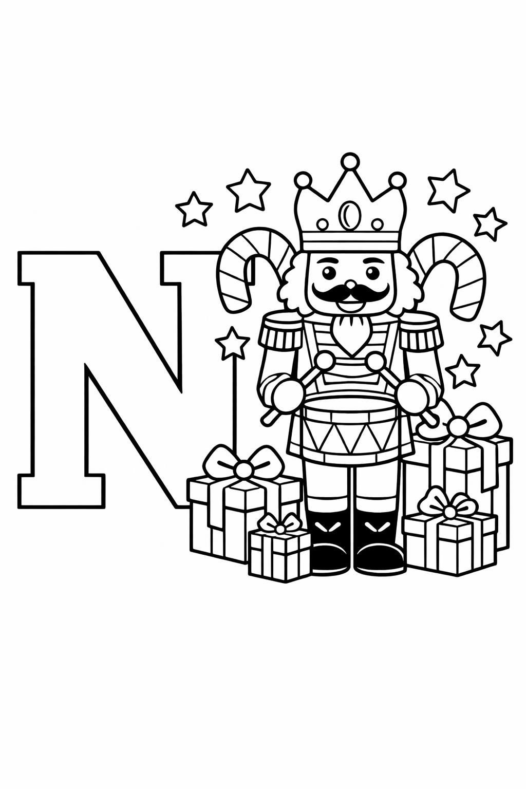 fun letter N worksheet | alphabet recognition activity | printable learning page