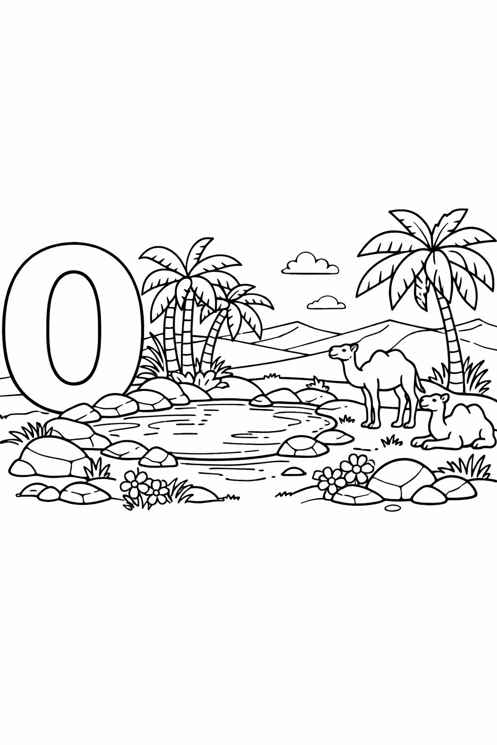 O is for onion coloring page | vegetable alphabet illustration | creative kids activity