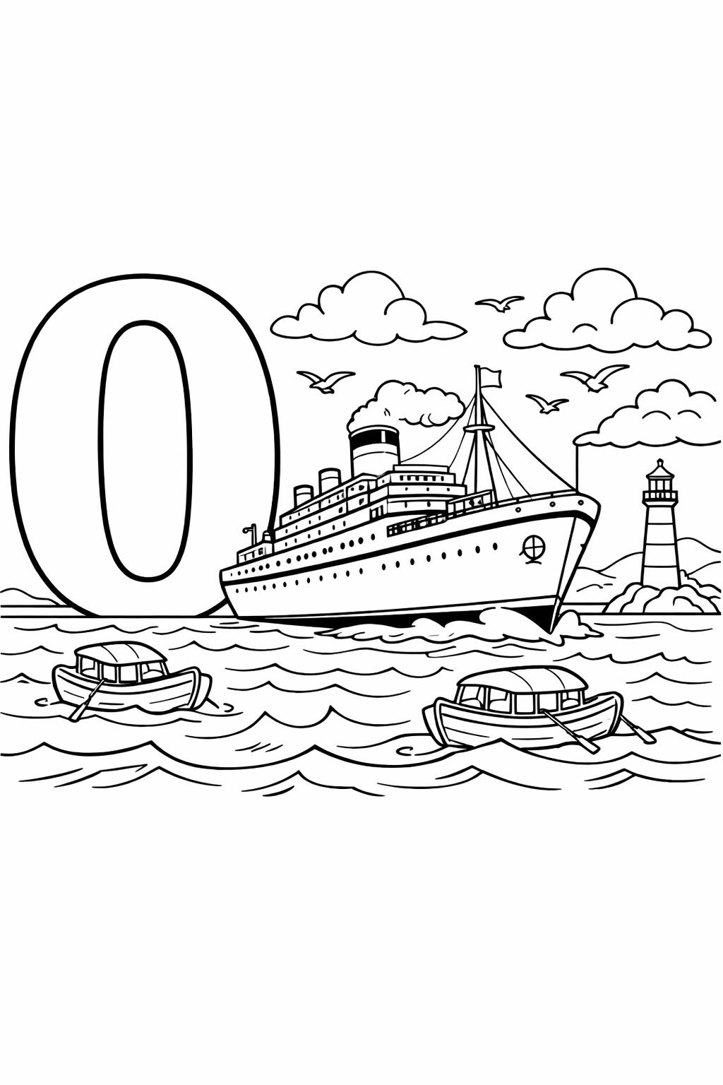 simple letter O coloring page | easy alphabet outline | beginner coloring activity