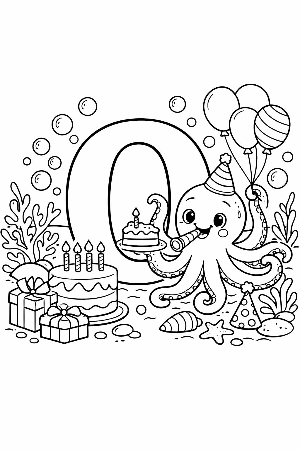 printable letter O coloring page | alphabet themed worksheet | early learning fun