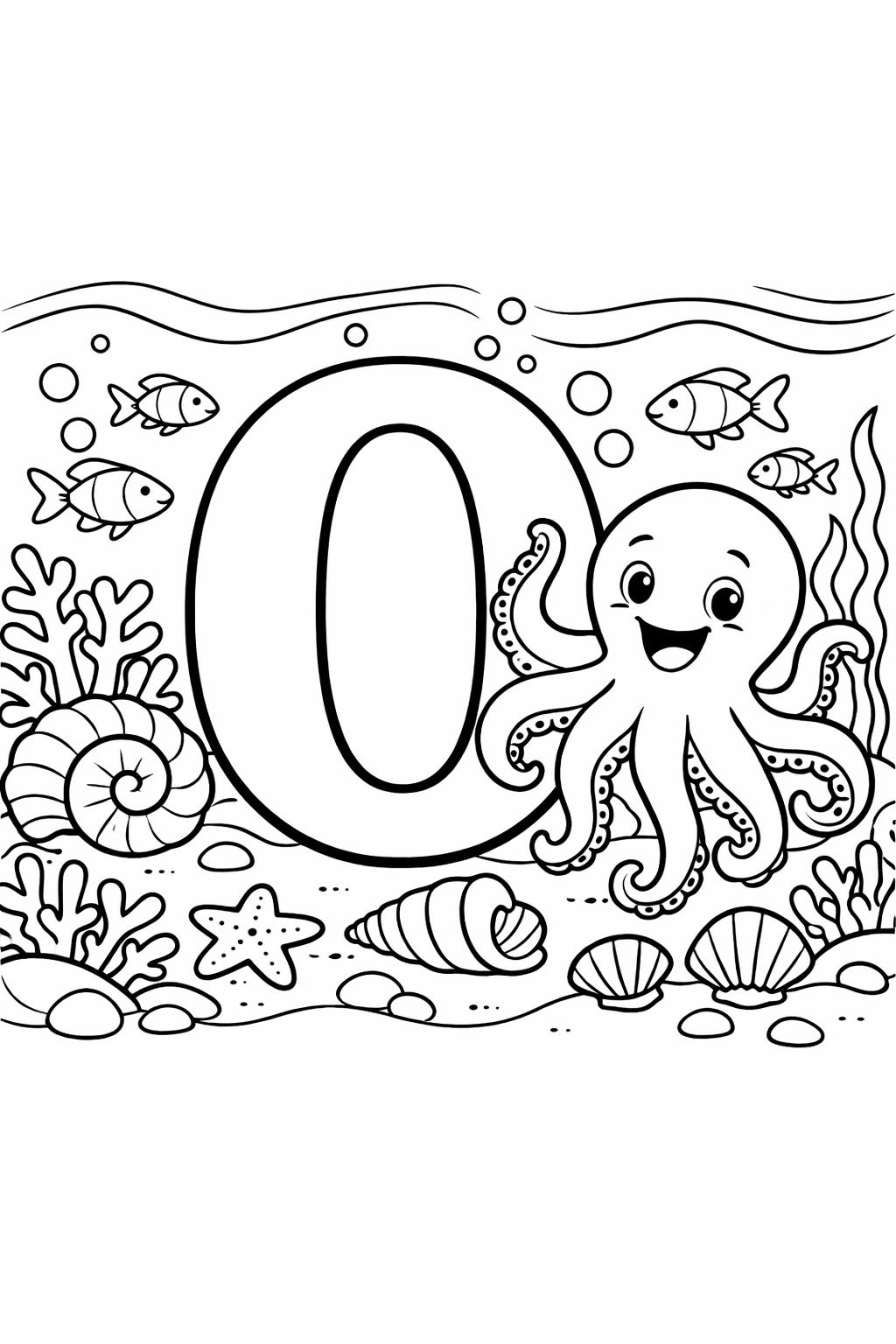 lowercase o coloring page | early literacy activity | fun alphabet page