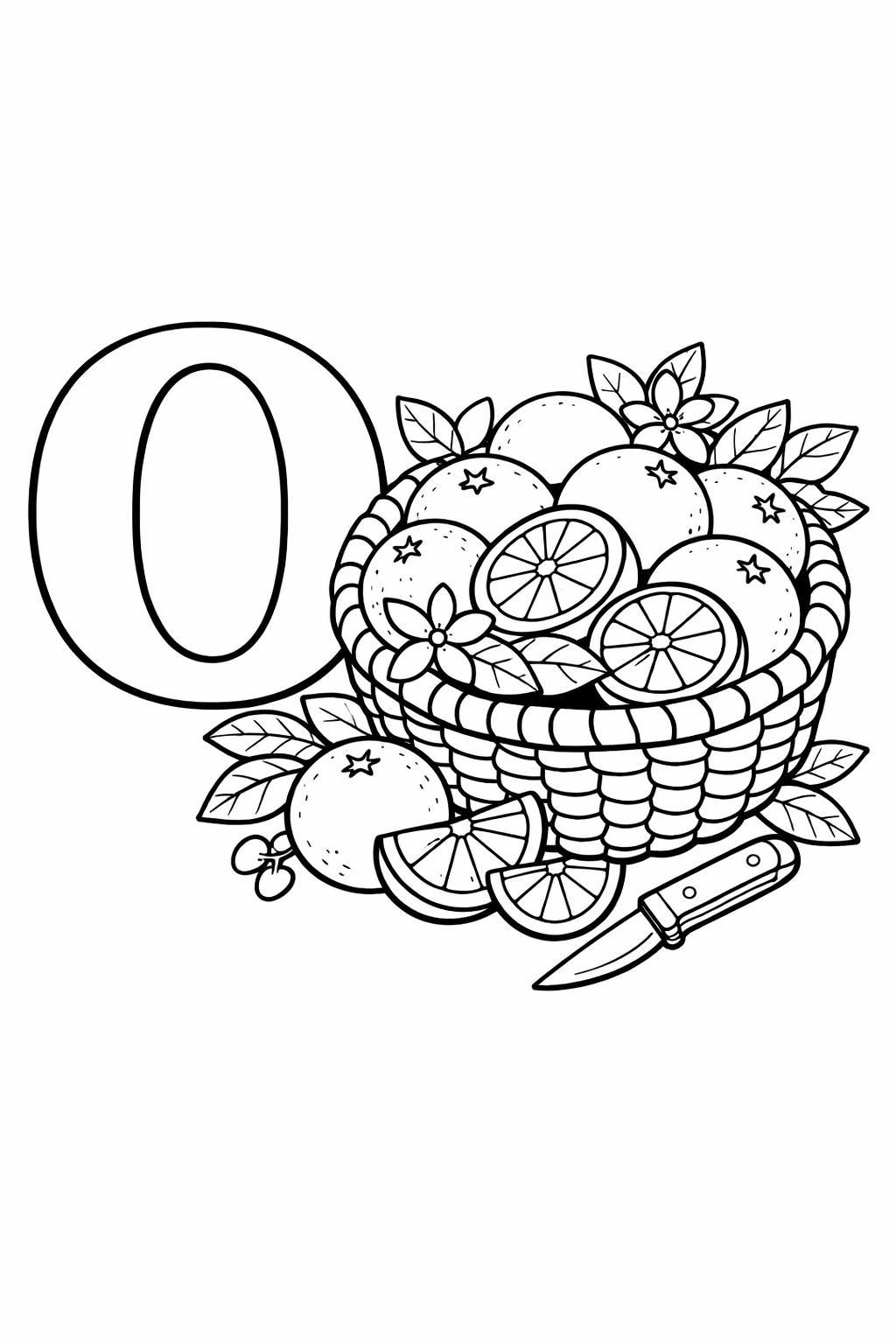 letter O animal coloring page | O is for octopus | educational coloring sheet