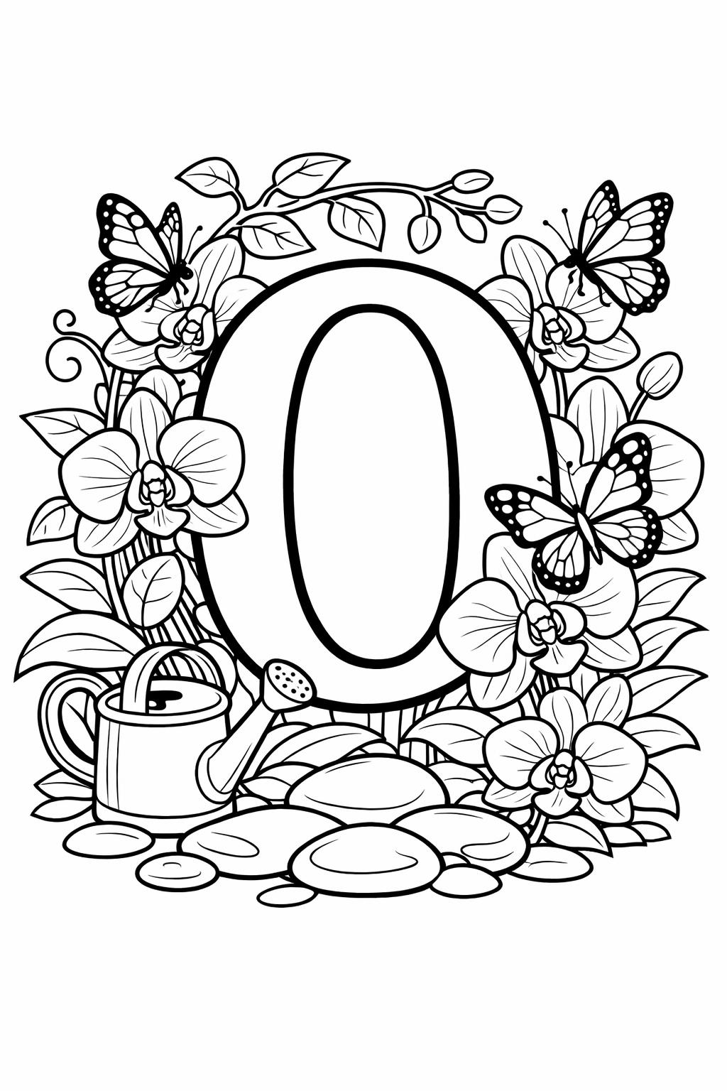 letter O printable coloring page | preschool alphabet worksheet | fun educational printable