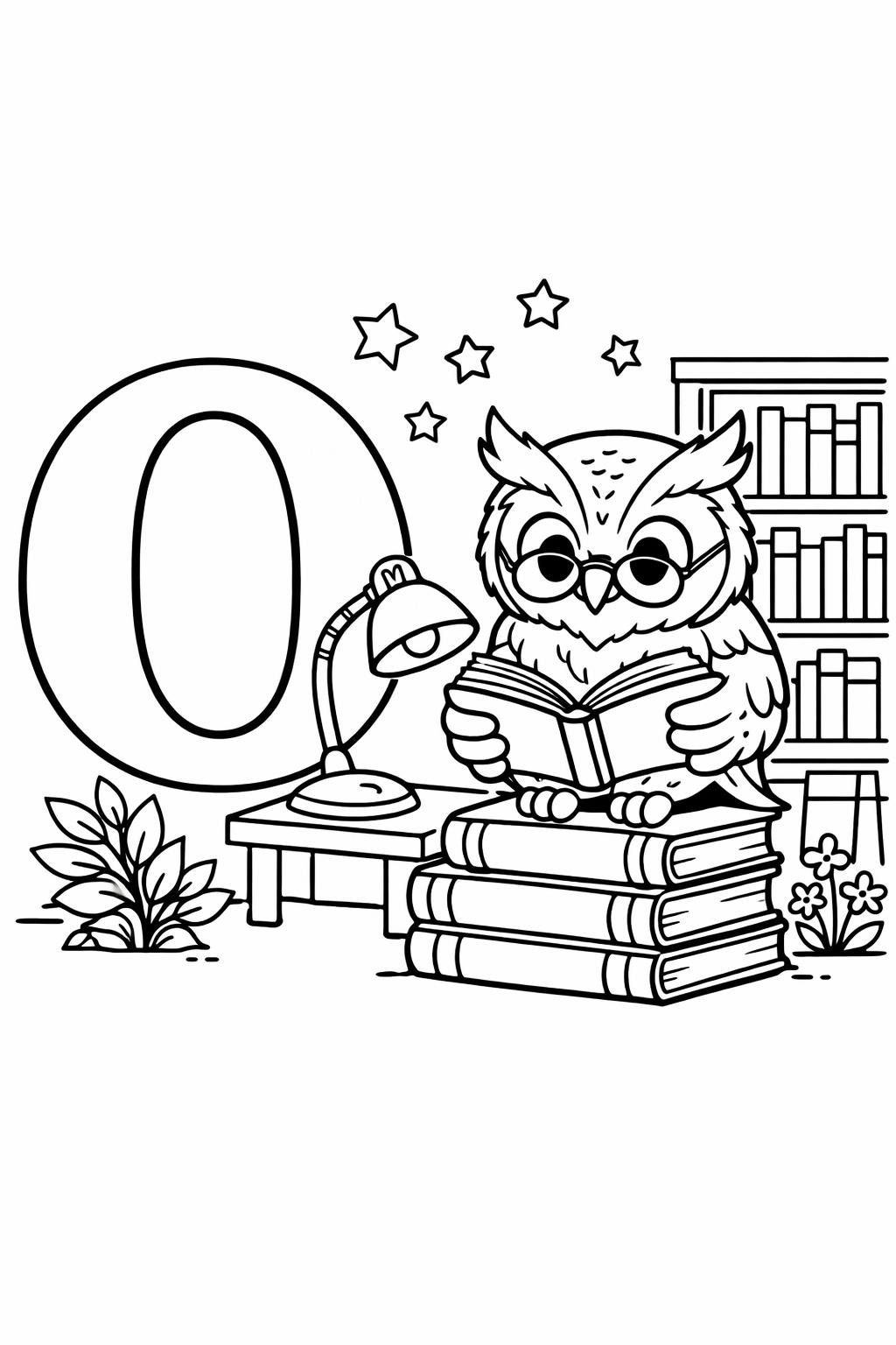 O is for ocean coloring page | underwater alphabet activity | fun coloring sheet