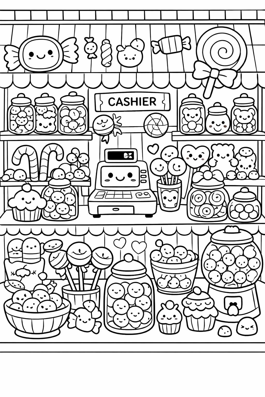 kawaii corn coloring page | adorable corn character | fun kids coloring activity