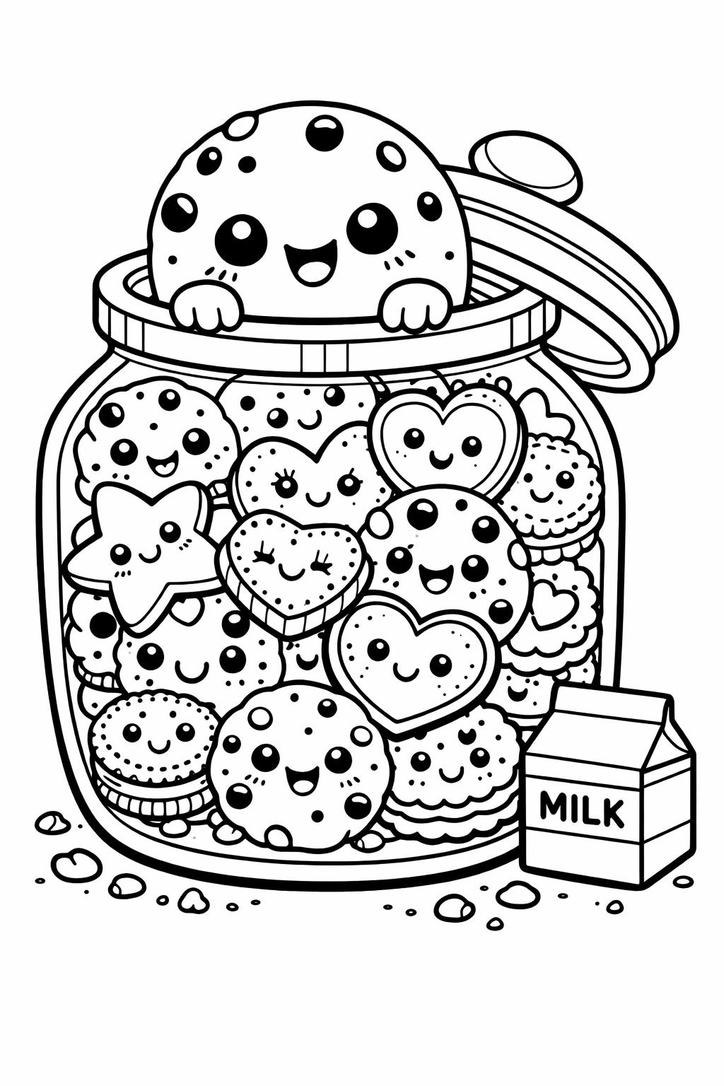 kawaii apple coloring page | cute apple character | printable food coloring sheet