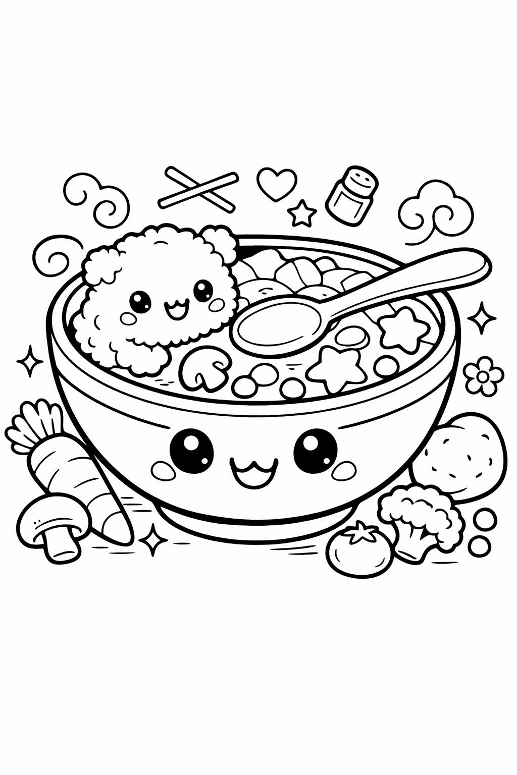 kawaii cake coloring page | cute birthday cake illustration | printable coloring activity