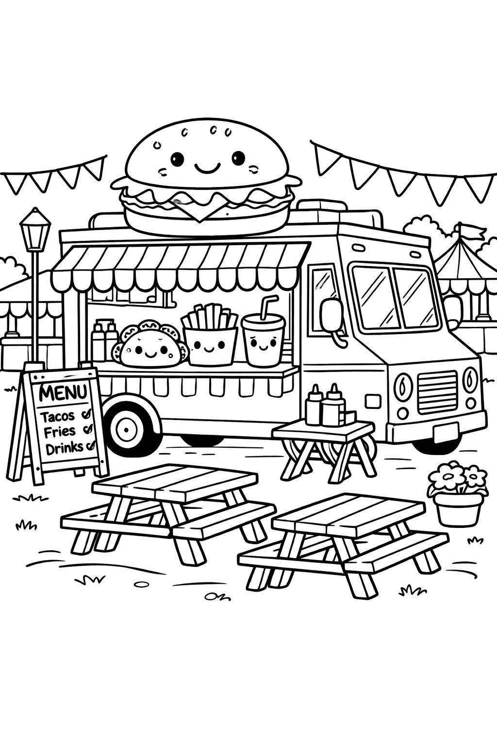 kawaii pineapple coloring page | adorable tropical fruit | fun coloring activity