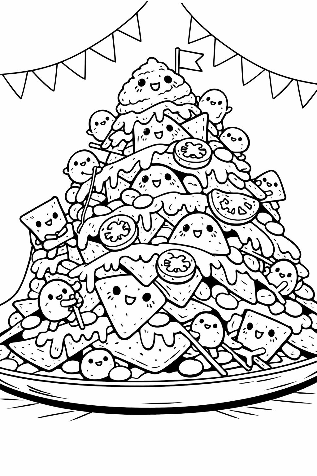 kawaii hot dog coloring page | adorable food character | printable coloring sheet