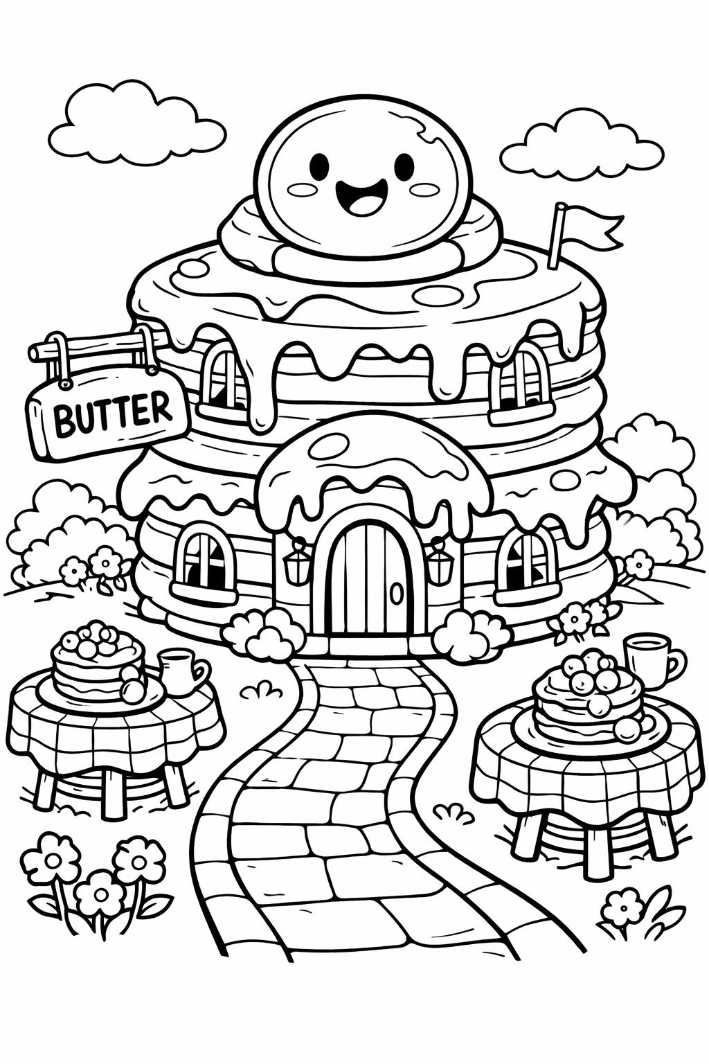 kawaii ice cream coloring page | adorable ice cream cone | fun coloring activity