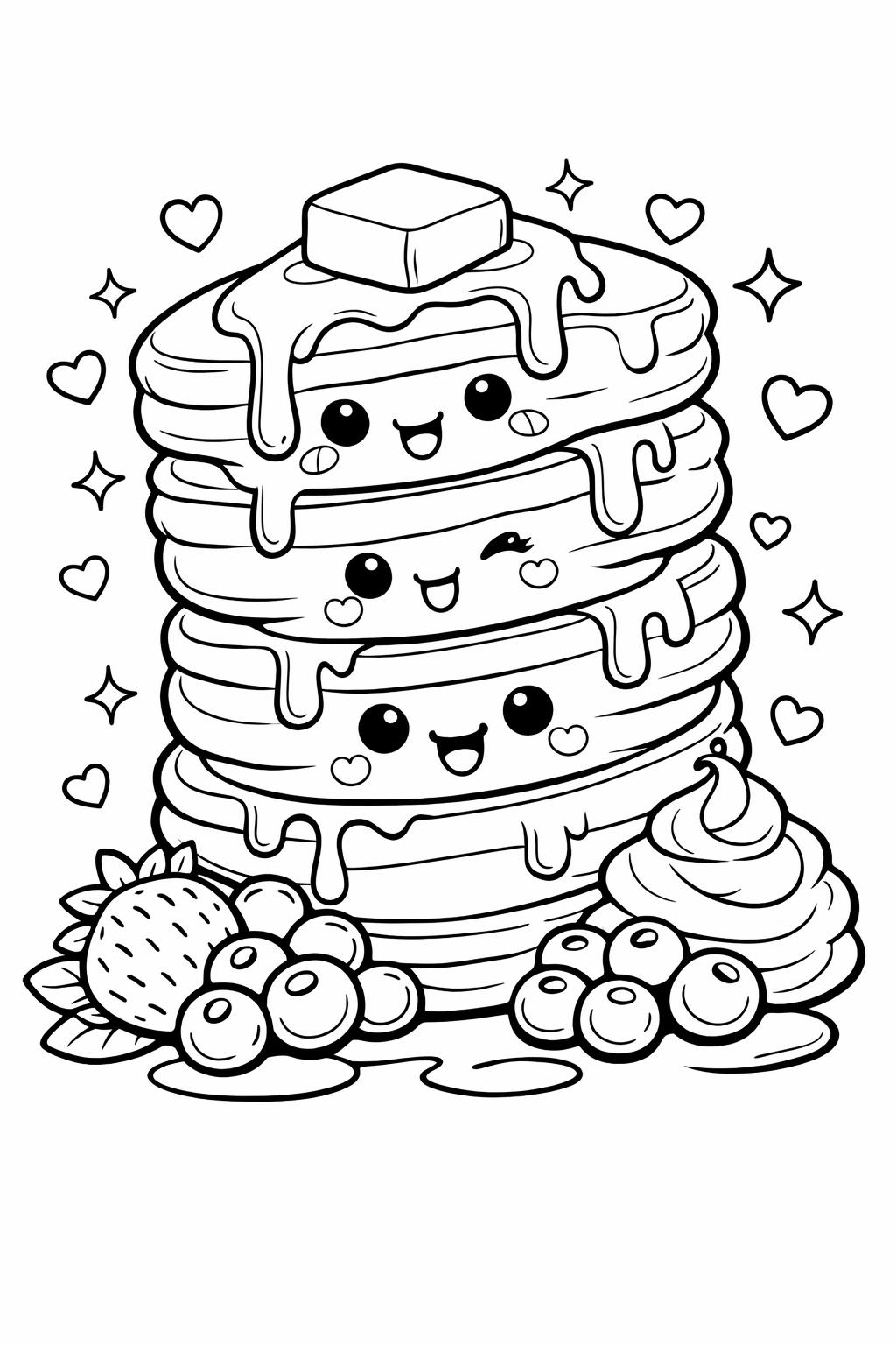 kawaii pumpkin pie coloring page | cute fall dessert | printable seasonal coloring sheet