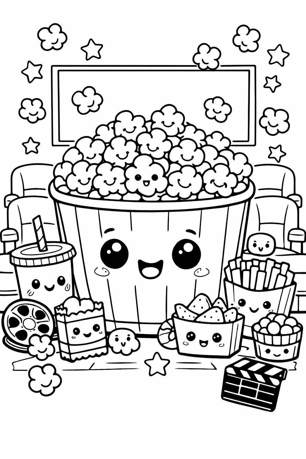 kawaii orange coloring page | cute citrus fruit design | printable coloring sheet