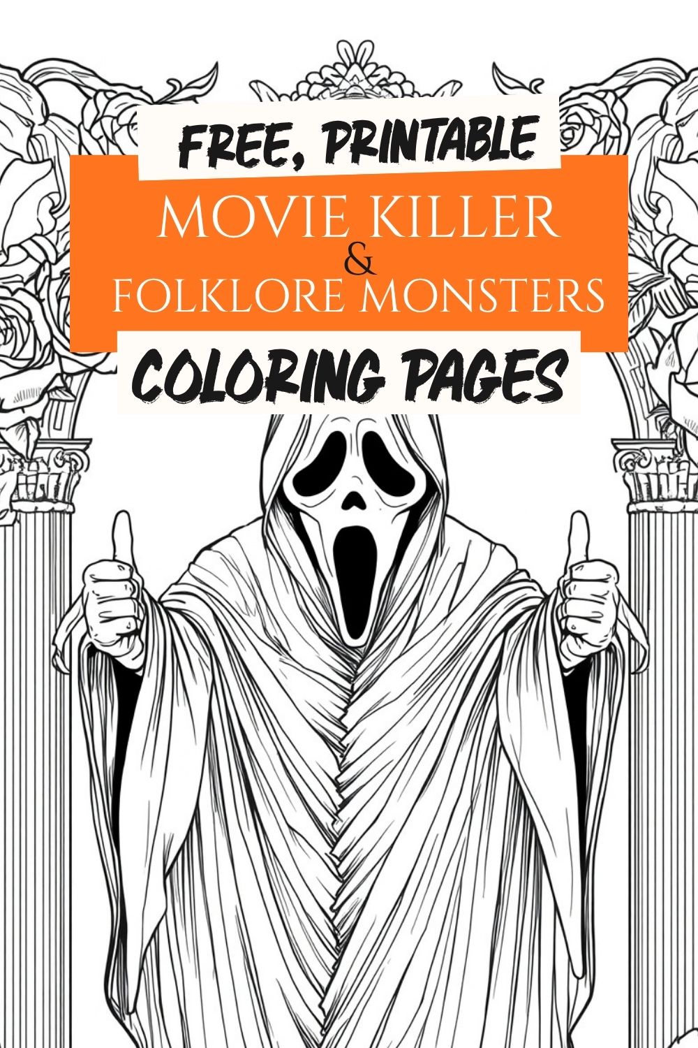 Hollywood Halloween Killers Coloring Pages