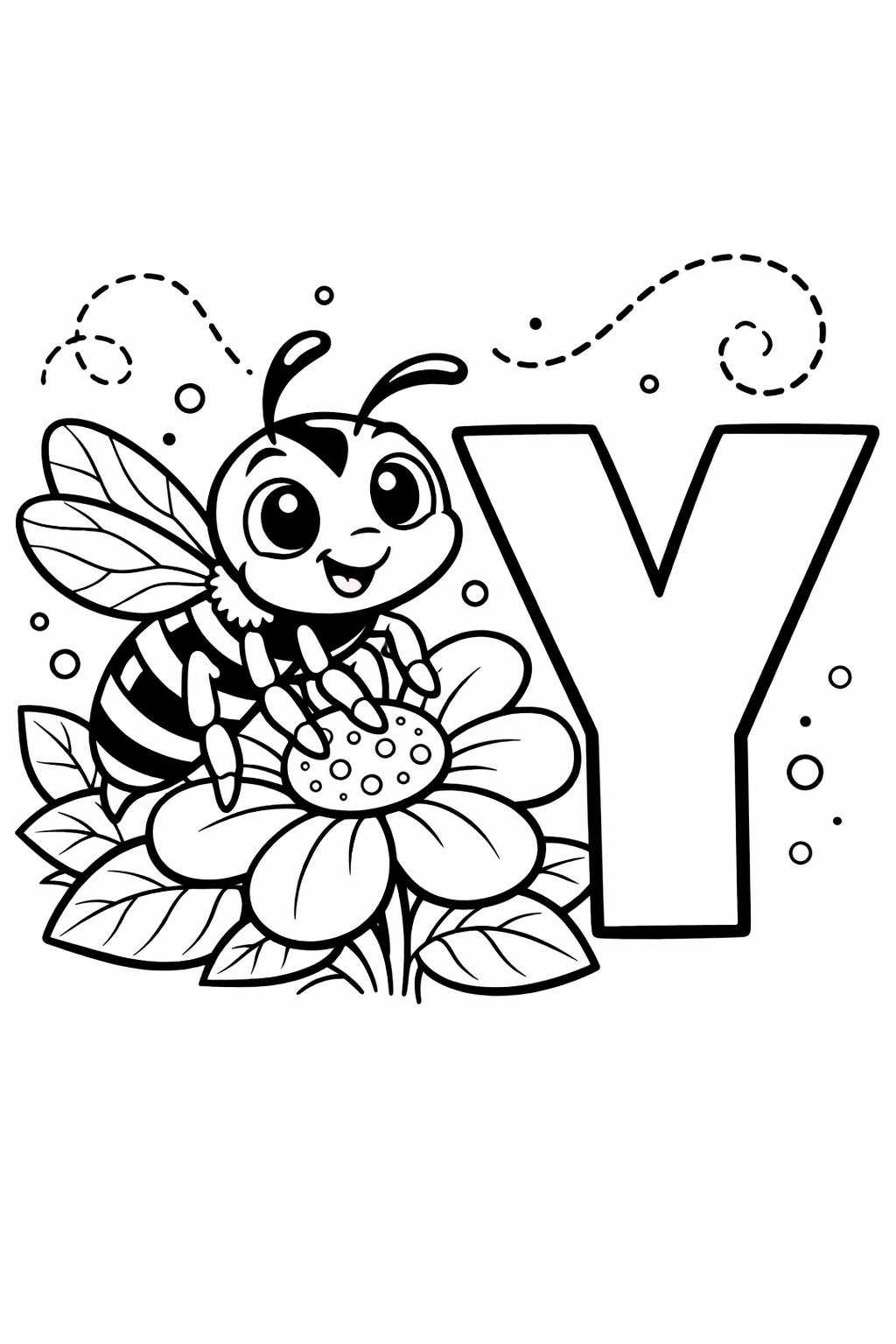letter Y tracing and coloring page | alphabet practice worksheet | printable learning activity