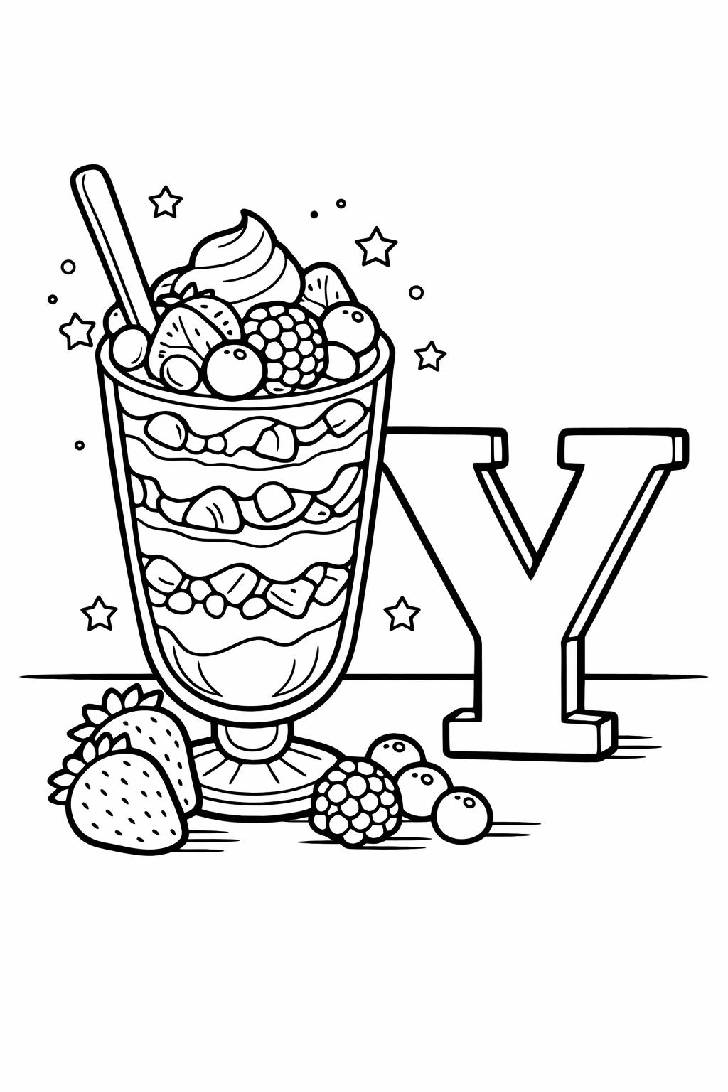 letter Y handwriting coloring page | alphabet learning worksheet | preschool practice