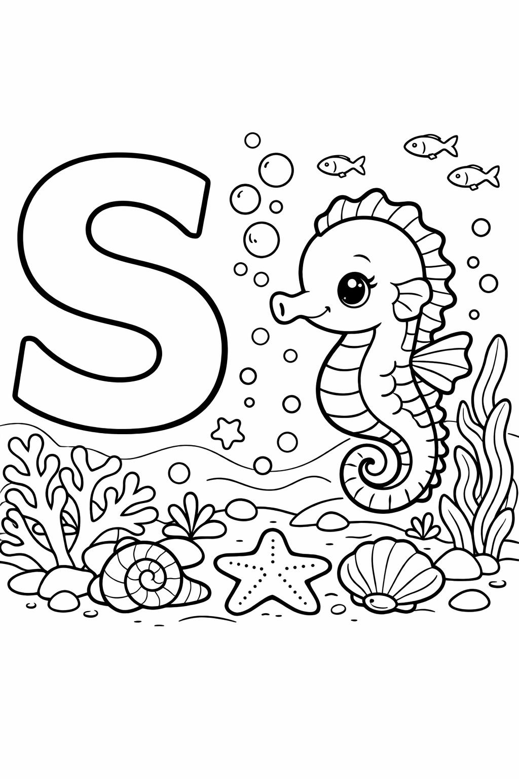 S is for snail coloring page | cute garden animal alphabet | creative kids activity
