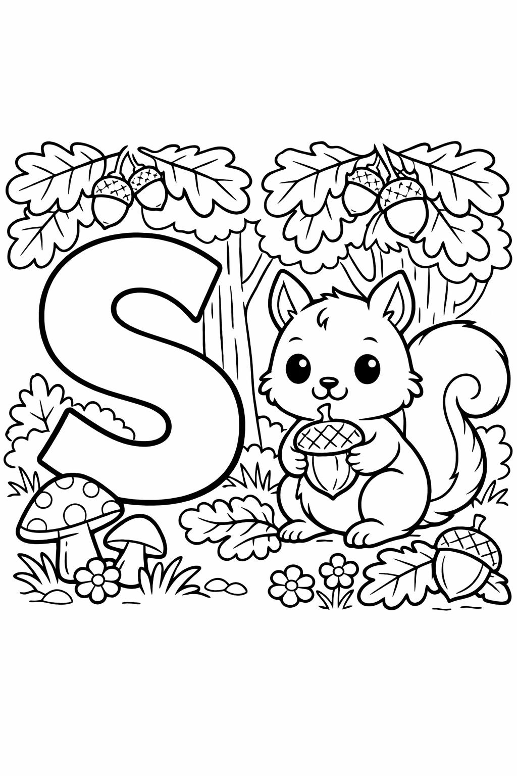 letter S classroom page | educational alphabet artwork | kids coloring activity