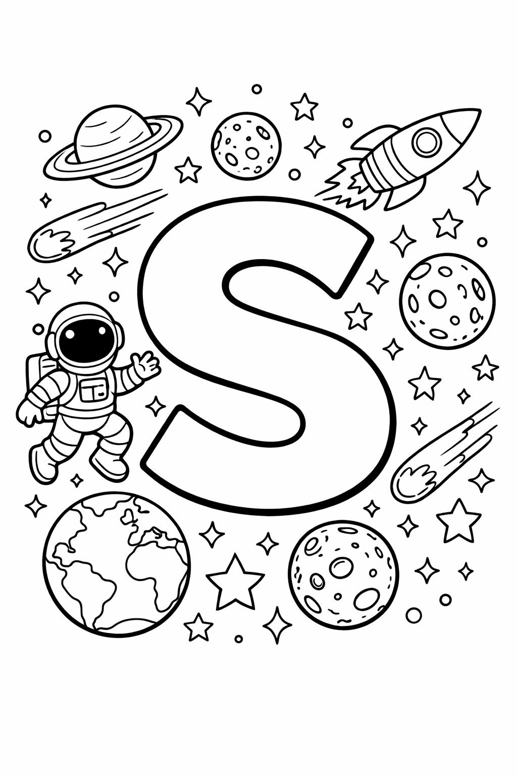 fun letter S worksheet | alphabet recognition activity | printable learning page