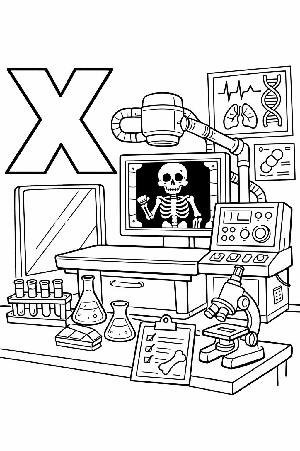 letter X mandala coloring page | decorative alphabet design | relaxing kids activity