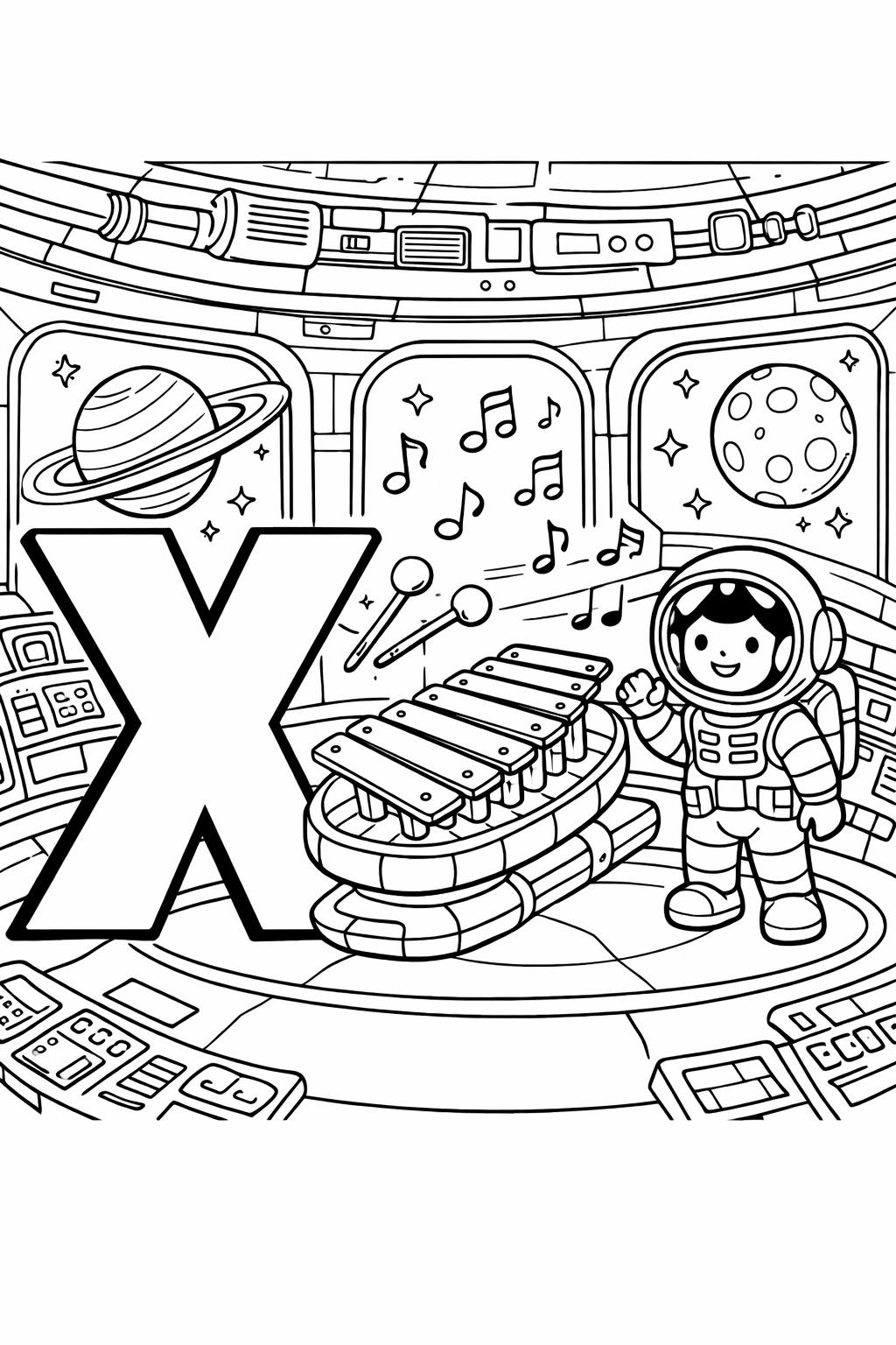letter X alphabet coloring sheet | letter recognition activity | free kids printable