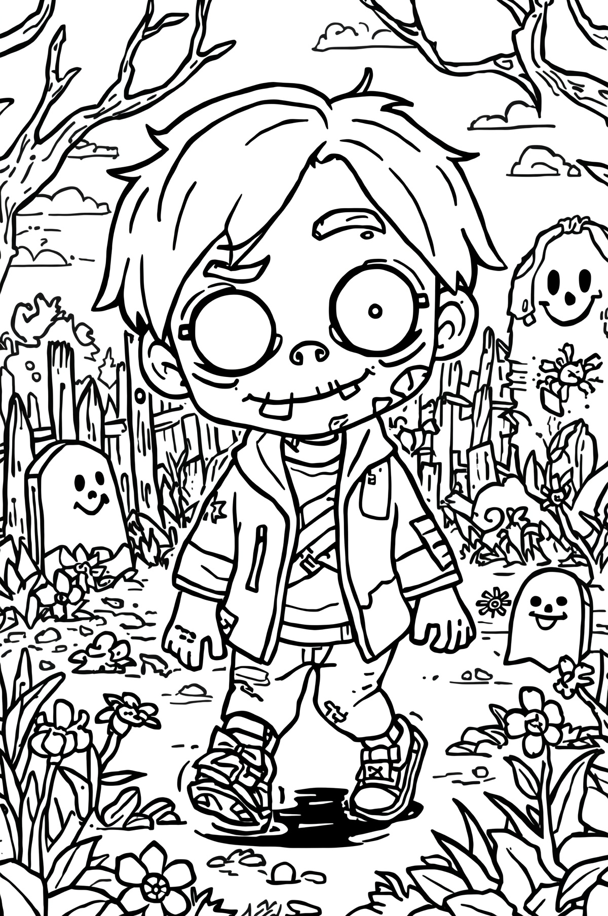 Kid Zombie Kawaii-Cute and Scary