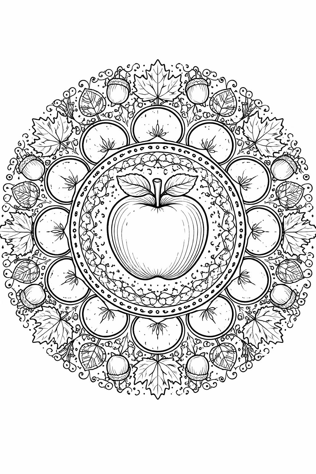cute apple coloring page | smiling cartoon fruit | fun kids activity