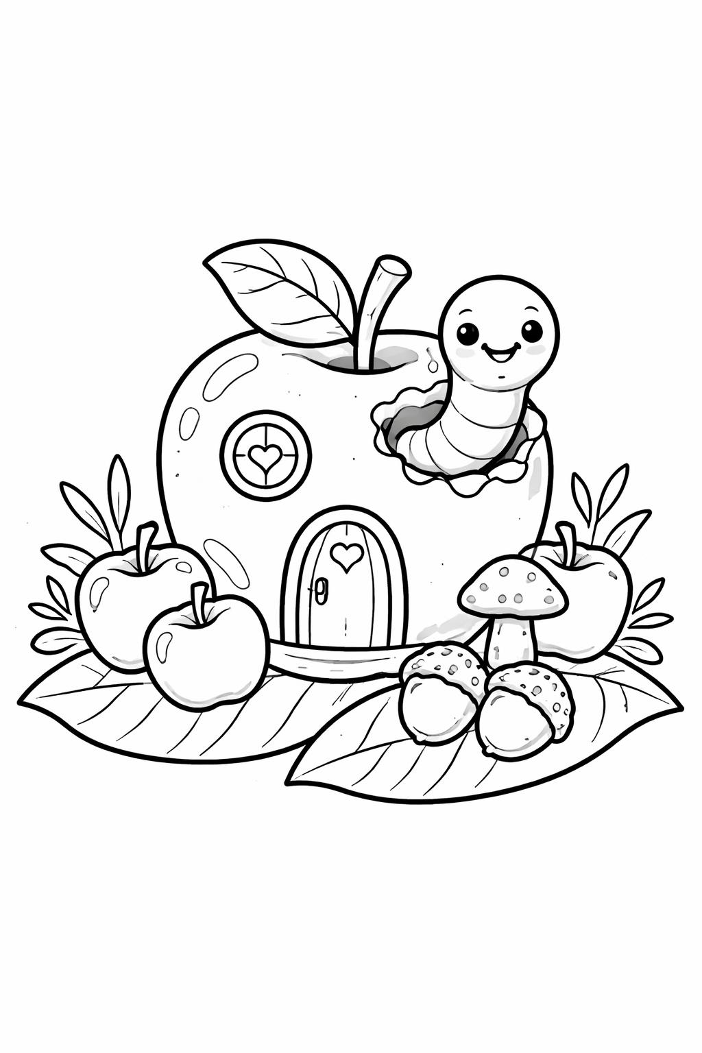 apple pie coloring page | homemade autumn dessert | cozy seasonal activity