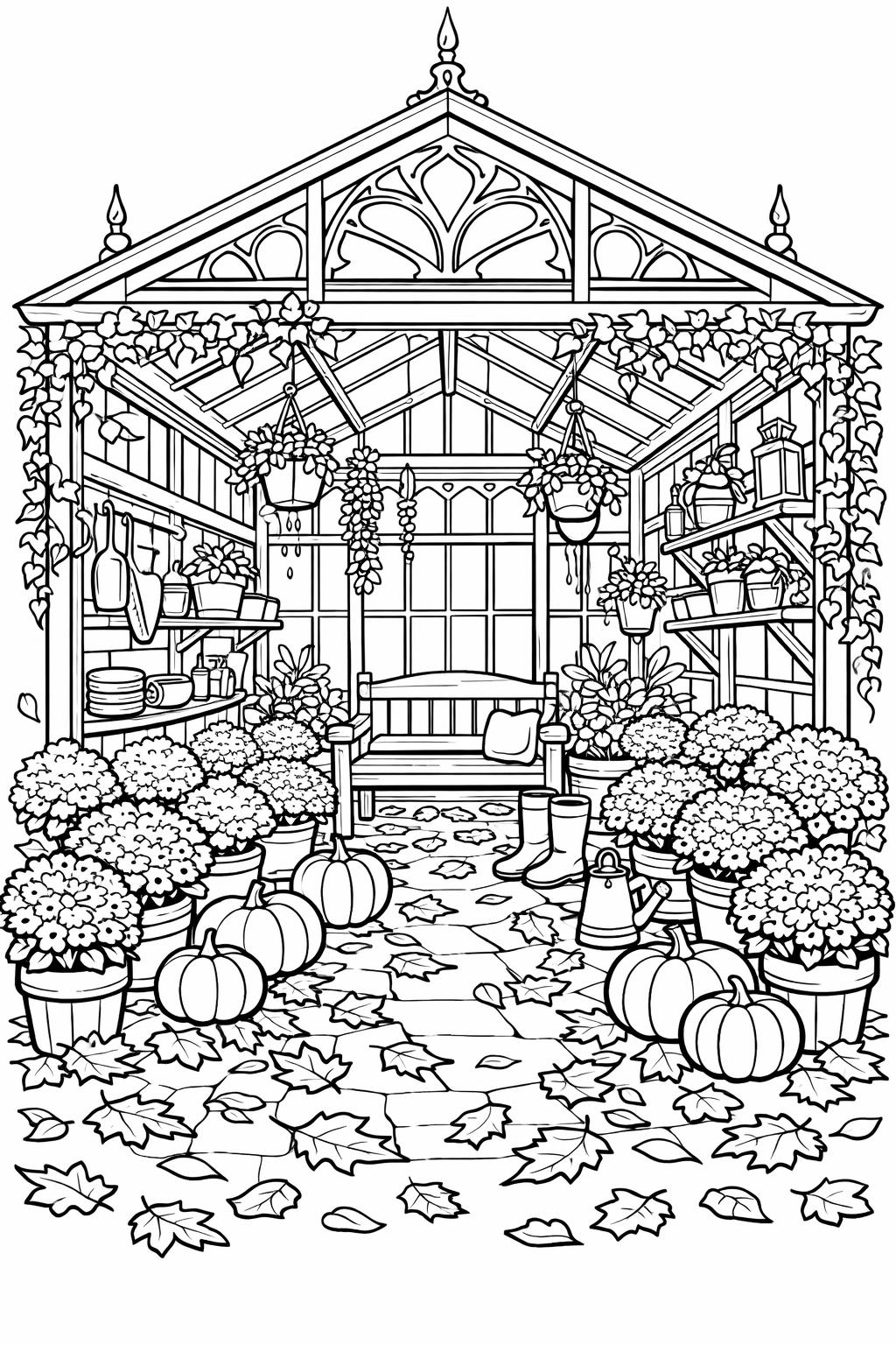 aesthetic fall coloring pages | cozy autumn designs | adult coloring activity